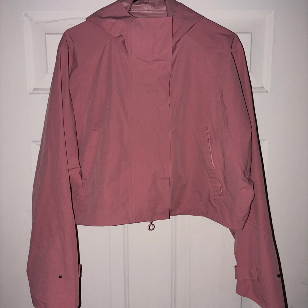 Fabletics Dusty Rose Hooded Lightweight Trench Jacket